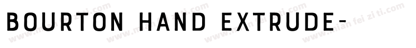 Bourton Hand Extrude字体转换
